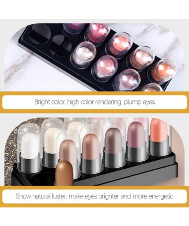 Angoily 12pcs 12 Shadow Box Highlighters Glitter Eye Shadow Girl Makeup Supplies Boxed Tool - Buy Online on GoSupps.com