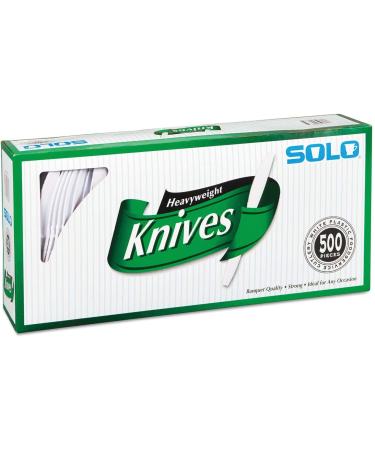 White 7 Heavyweight Plastic Knives - 500/Carton | Durable Cutlery for Events - Buy Online on GoSupps.com