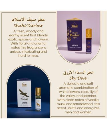 Dukhni Mixed Attar Oil Set | Authentic Arabic Fragrance Oils for Ramadan & Eid | 6ml each Open Sky, Ful SkyDive, Shahi Darbar, Oud Al Qamar, Oud Al Raghbah - Buy Online on GoSupps.com