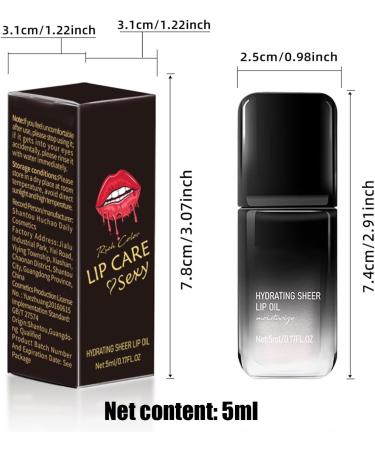 Lip Gloss Magic Color Changing Nourishing Lip Oil 5ml Shiny Long Lasting Liquid Lipstick and Lip Gloss for Women for Repair and Care Prevents 1 - Buy Online on GoSupps.com