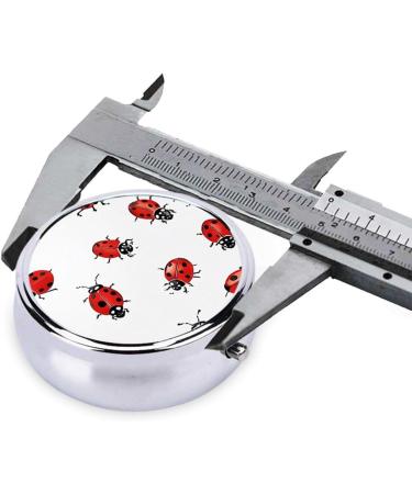 Art Ladybug Tracks Mini Round Pill Box | 3 Compartment Travel Organizer | Portable Medicine Case for Home & Office - Buy Online on GoSupps.com