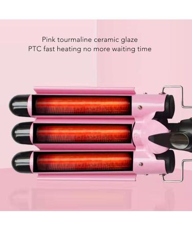 3 Barrel Curling Iron - Fast Heating Ceramic Hair Crimper & Waver Portable Adjustable Temperature Hair Curling Tool for Perfect Waves - Buy Online on GoSupps.com