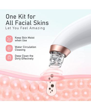 Blackhead Remover Pore Vacuum with USB Interface - Pore Cleaner for Men and Women | 3 Modes & 6PCS Suction Heads - White - Buy Online on GoSupps.com