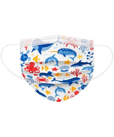 NcQifei 50pcs Kids Disposable 3-Layer Cartoon Face Masks - Breathable & Colorful Mouth-Nose Protection for Boys & Girls - Buy Online on GoSupps.com