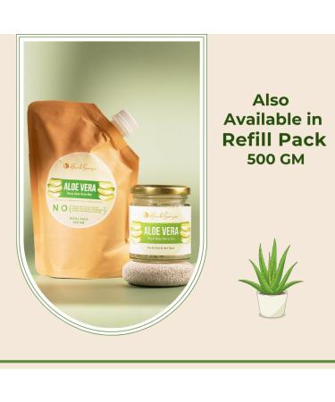 Herbsense Aloe Vera Gel For Skin & Hair Soothing Hydrating Moisturizing & Non-Sticky Gel Fragrance & Color Free Pack of 1 200 GM - Buy Online on GoSupps.com