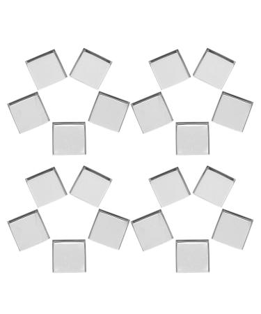 minkissy Lot de 30 Godets Cosm tiques Rechargeables en M tal Carr 2 5 X 2 5 Cm Palettes de Maquillage Vides pour Fards Paupi res et Blush Inserts Compatibles pour Palettes Diy Usage