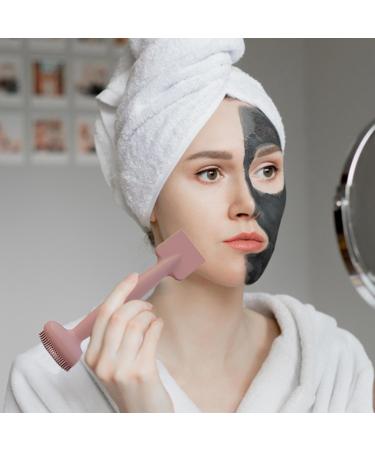 Facial Cleanser Brush - Dual Head Pore Cleansing Brush Waterproof Silicone Facial Scrubber Skin Friendly Mud Film Brush Manual Leather Powder 2pcs - Buy Online on GoSupps.com