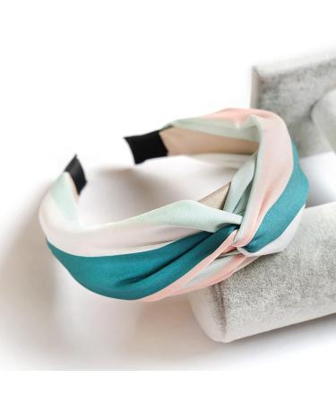 Buy 2 Retro Boho Hair Ties for Women - Vintage Fabric Hair Bands for Fitness Yoga & Makeup - Orange & Brown - Buy Online on GoSupps.com