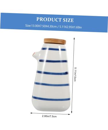 HOMSFOU 5pcs Kitchen Sauce Bottle Glass Ceramic Olive Oil Dispenser Oil Pot Can Containers with Lids Salad Oil Salad Dressing Container Seasoning Holder Condiment White Small Tools 13X7.5X4.3CMx5pcs Whitex5pcs - Buy Online on GoSupps.com