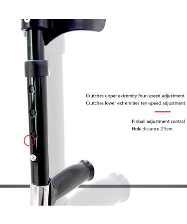 Adult Crutches Crutches Height Adjustable Cane Lightweight Aluminum Arm Sleeve Crutches Comfort Ergonomic Design Medical Underarm Crutches Convenient Independence - Buy Online on GoSupps.com