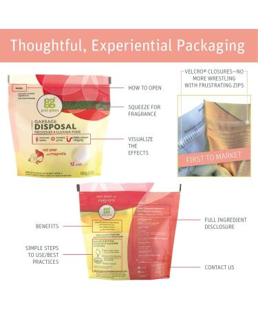 Grab Green Garbage Disposal Cleaner Pods - 48 Count Tangerine Lemongrass Scent - Plant & Mineral Based - Removes Odors & Prevents Clogging - 12 Count (Pack of 4) - Buy Online on GoSupps.com