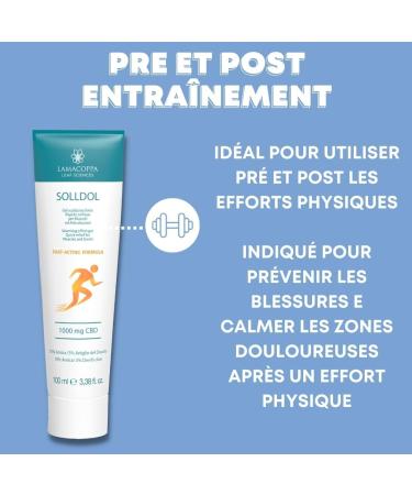 Solldol | Decontracturant musculaire fort au Harpagophytum Extra Fort Griffe du diable et Chanvre | Cervicales douloureuses arthrose Sciatique Tendinite Pain - Made in Italie -100ml - Buy Online on GoSupps.com