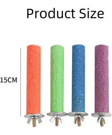 Buy Lohill Parrot Accessories - 4-Piece Bird Cage Toys and Perches for Parrots & Budgies - 15cm Ribbar Stood Bar - Buy Online on GoSupps.com