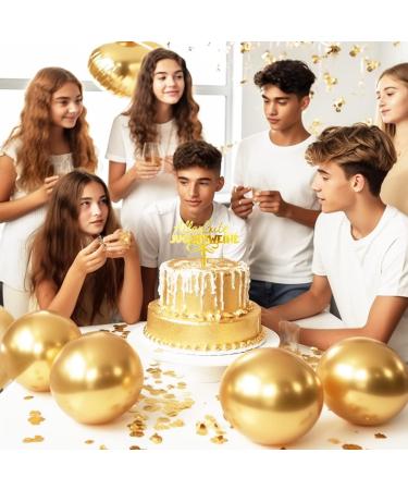 Gold Youth Consecration Cake Topper - Acrylic Decoration for Boys & Girls Birthday Cakes - Buy Online on GoSupps.com