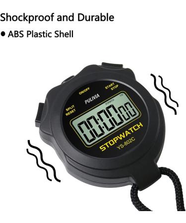 PULIVIA Digital Stopwatch - ON/Off, Silent, Easy Operation - Blue | For Kids, Coaches, Running, Swimming - Buy Online on GoSupps.com