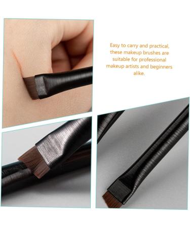 Healeved 9 Sets Women Eyeliner Brush Wood Makeup Tool Multi Function Eyebrow Brush Black - Buy Online on GoSupps.com