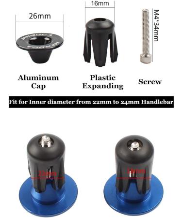 Aluminum Bike Handlebar End Plugs - Locking Bar Caps for Road & Mountain Bikes - Black - Buy Online on GoSupps.com