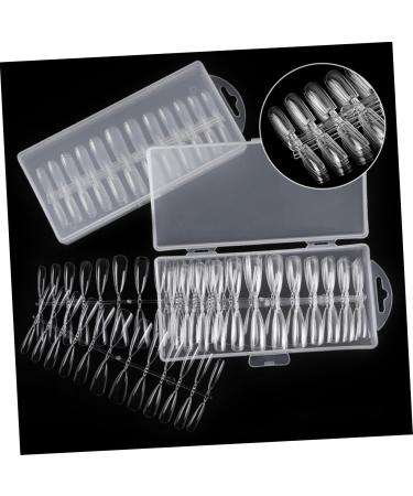 POPETPOP 3 Boxes Artificial Nail Tips Fake Nail Tips Artificial Nails Cover Fingernail Tips Coffin Artificial Tips Nail Decals False Nails Stickers Tip Stiletto Nails Full Cover France Oval - Buy Online on GoSupps.com