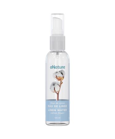 oNature Fabric Refresher Spray Water Mist for Linen - Made in Canada from Natural Healthy Ingredients - Guaranteed Without Harmful Chemicals (Cotton Flower Aroma 120ml Sprayer) Cotton Flower 120 ml (Pack of 1)