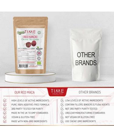 Organic Red Maca Root Capsules - 2000mg Peruvian Source - Gelatinized for Absorption - UK Made - 60 Count - Buy Online on GoSupps.com