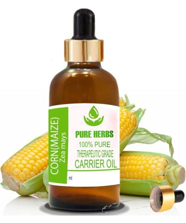 Pure Herbs Corn Oil (Zea Mays) - 15ml Natural Therapeutic Carrier Oil with Pipettes for Aromatherapy & Skincare - Buy Online on GoSupps.com
