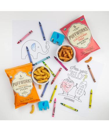 Puffworks Organic Peanut Butter Puffs 1.2oz (Pack of 6) | Plant-Based Protein Snack | Gluten-Free, Vegan, Kosher - Buy Online on GoSupps.com