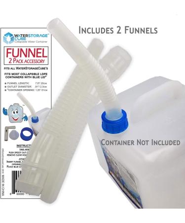 WaterStorageCube Funnel Spout 2-Pack Accessory for Collapsible Water Containers  Jugs & Carriers with Spigot  Great for Camping  Outdoor  Hiking  Backpack & Home Use. - Buy Online on GoSupps.com