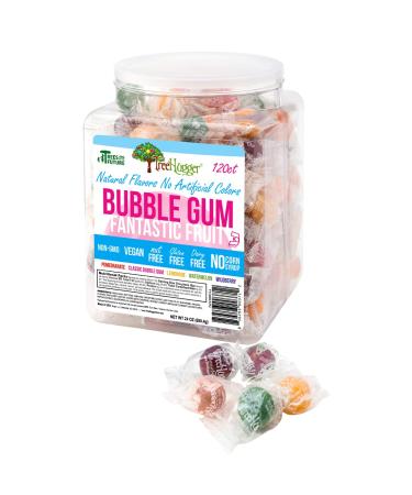 Tree Hugger Bubble Gum, Fantastic Fruit, Natural Flavors, No Artificial Colors, 120 Count Tub Fanstastic Fruit 120 Count (Pack of 1)