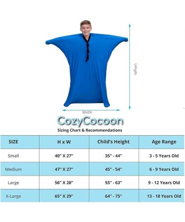 Buy Sensory Body Sock for Autism | Stretchy Deep Pressure Cocoon for Kids & Adults - Sky Blue - Buy Online on GoSupps.com