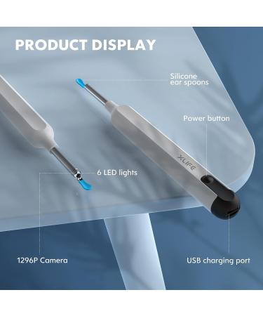 XLife Earwax Remover Tool with 1296P HD Camera and 6 LED Lights - Wireless Ear Cleaner for iPhone Android - IP67 Waterproof Otoscope Ear Wax Removal Kit - Buy Online on GoSupps.com