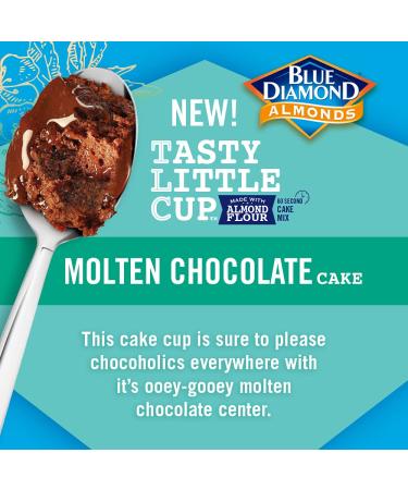 Blue Diamond Almonds Molten Chocolate Almond Flour Cake - Gluten Free, Non-GMO, 2.5 Ounce Single-Serve Cup - Buy Online on GoSupps.com