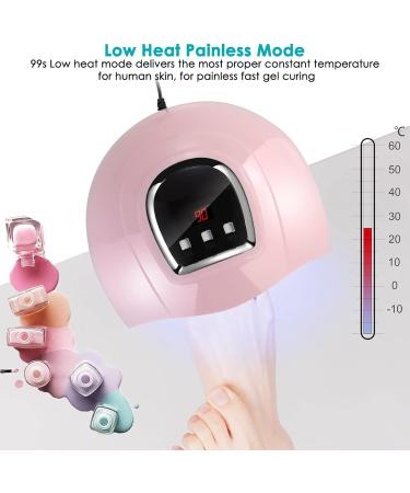 Sanon UV LED Nail Lamp 54W - Professional 18 Light Beads Gel Polish UV Nail Lamp with Auto Sensor and 3 Timer Settings - Buy Online on GoSupps.com