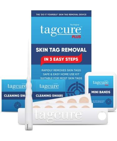 Tagcure Skin Tags Remover Kit - Easy Wart Mole & Skin Tag Removal at Home - 'Plus' Device for 0.5cm+ Skin Tags - Buy Online on GoSupps.com