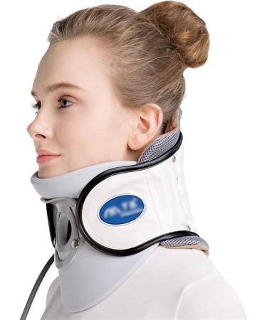 Jlasdr neck protection cervical tensile tension device cervical tension home stretcher cervical support cervical spine protection neck protection JJ-99 22*18.5*17cm bianco