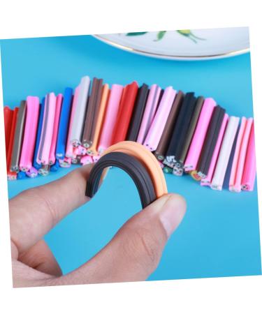 Housoutil 50pcs Scrapbooks DIY Nail Art Nail Art Stickers Material Cane DIY Manicure Supplies Scrapbook Book Fingertip Nail Rings Sticks Scatchbook Self Made 3D Cell Phone Polymer medium As Shown - Buy Online on GoSupps.com