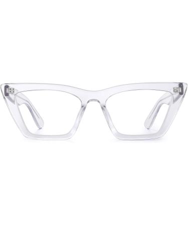 GLINDAR Cat Eye Blue Light Blocking Glasses | Vintage Narrow Square Acetate Eyewear | Stylish Computer Glasses 55mm - Buy Online on GoSupps.com