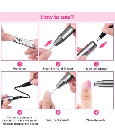 11 in 1 Electric Nail File Set for Gel & Acrylic Nails - Professional Pedicure & Manicure Tool - Home & Salon Use - Buy Online on GoSupps.com