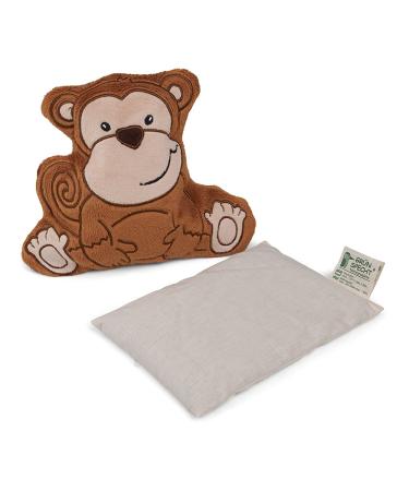 Green Woodpecker Heat Zoo Monkey - Grape Seed Heating Thread with Washable Cover for Children's Comfort Ideal Cuddly Toy for Abdominal Pain & Cold Relief - Buy Online on GoSupps.com
