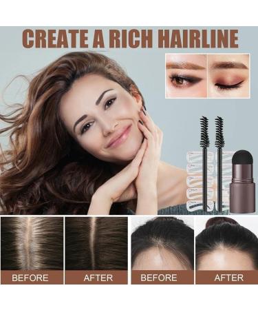 Glowhouse Hairline Powder - Waterproof Root Touch Up & Concealer Stick for Thinning Hair with Stencils (Black) | Quick & Easy Hairline Shading - Buy Online on GoSupps.com