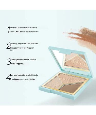  Meidimeijia 3D Highlighter & Contour Palette - Shimmer & Matte Powder for Face Sculpture Nose Contour Redness & Bronze - All-in-One Makeup Palette (01# Chocolate Milk) - Buy Online on GoSupps.com
