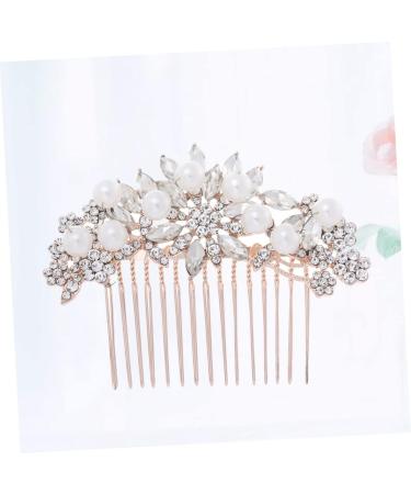 FRCOLOR Rhinestone Barrettes Pearl Hair Comb Rhinestone Hair Clip Bridal Headpiece Hair Accessories Rhinestone Headpiece Vintage Hair Comb Pearl Hair Pin Pearl Comb Props Wedding Bride - Buy Online on GoSupps.com