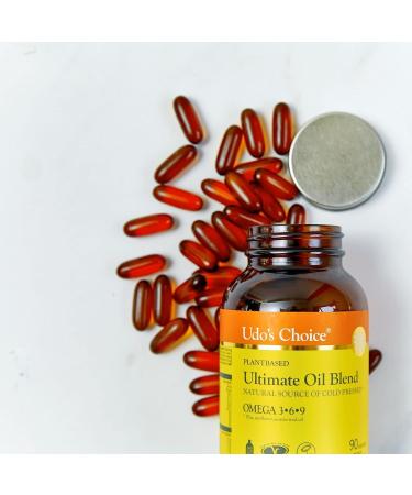 Udo's Choice Ultimate Oil Capsules - Vegan Omega 3 6 & 9 Plant-Based Support - 90 Vegecaps, 45 Servings - Pack of 1 - Buy Online on GoSupps.com