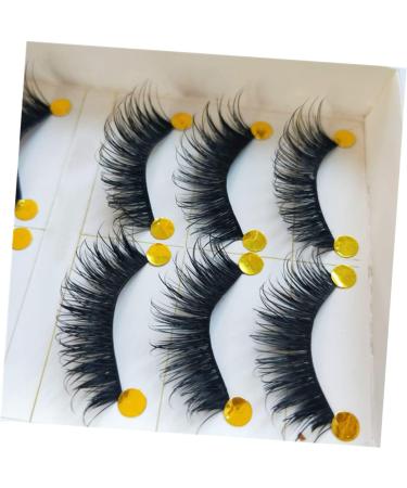 minkissy 5 Pairs False Eyelashes Magnetic Thick False Eyelashes Cross False Eyelashes False Lashes Pestanas Postizas Naturales Lashes Long Eyelashes Fluffy Cotton Thread 3D - Buy Online on GoSupps.com