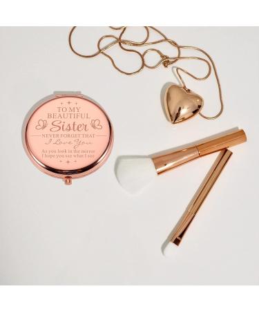 CYKARA Compact Mirror - Birthday & Valentines Day Gifts for Sister, Best Friend, Sister-in-Law - Big Sister & Little Sister Gifts for Soul Sister - Buy Online on GoSupps.com
