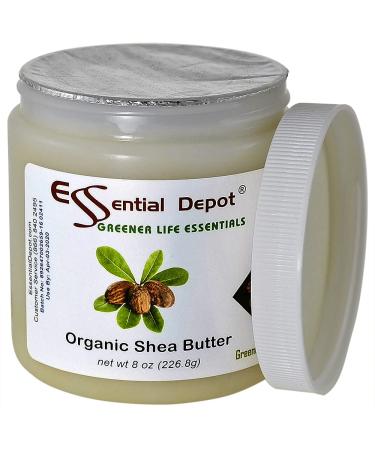 Essential Depot Shea Butter - Grade A - 8 oz - Organic - Unrefined - In Resealable Safety Sealed HDPE Jar - Buy Online on GoSupps.com