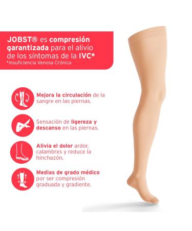 Buy BSN Medical JOBST UltraSheer Thigh High Compression Stockings - 20-30 mmHg Lace Silicone Top Band X-Large Natural - International Shipping Available - Buy Online on GoSupps.com