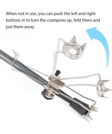 Cane Ice Tip Attachment Crutch Ice Cane Accessories 2PCS Stainless Steel 5-Prong Ice Tip for Cane Universal Cane Ice Tip Non-slip Ice Grip for Winter Snow Safety - Buy Online on GoSupps.com