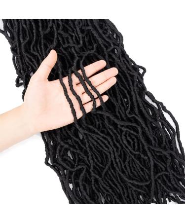 Ubeleco Soft Locs Crochet Hair 24 6 Packs Faux Curly Wavy Pre-looped Synthetic Extension (1B#) - Women's Haircare - Buy Online on GoSupps.com