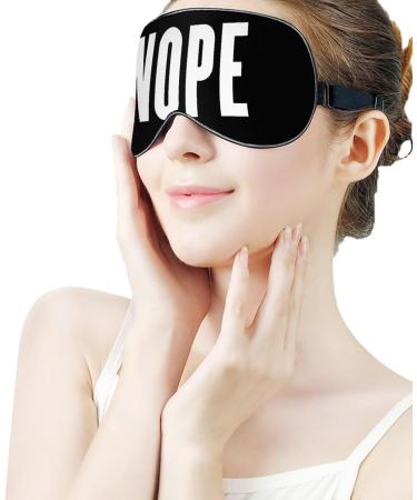 Buy Nope Logo Soft Eye Mask - Adjustable Light Blocking Sleep Mask for Men & Women | Perfect for Travel & Naps - International Shipping Available - Buy Online on GoSupps.com