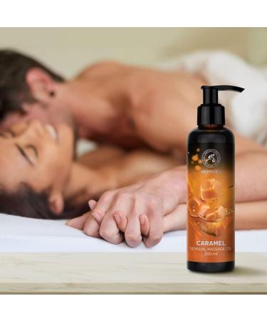 Sensual Caramel Massage Oil - 200ml Edible Body Oil with Almond & Grape Seed - Kissable Love Oil for Couples - Buy Online on GoSupps.com